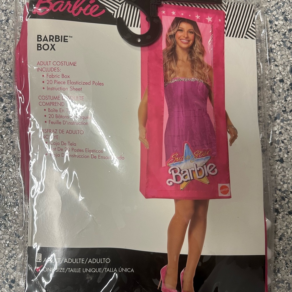 Barbie Pink Costume Box one size women Halloween